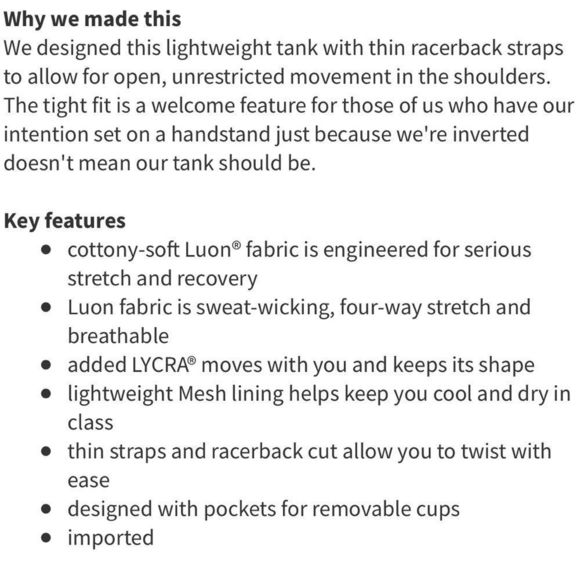 Lululemon Power Y Tank Top Narrow Bold Stripe White Nude - Picture 4 of 16